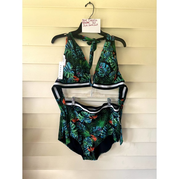 NWT Cacelin 2 pc swimsuit 3x - Picture 1 of 4